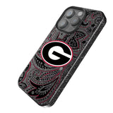 University of Georgia Bulldogs Paisley Black Bling Phone Case for Apple iPhone