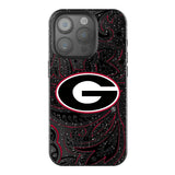 University of Georgia Bulldogs Paisley Black Bling Phone Case for Apple iPhone