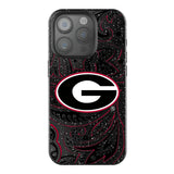 University of Georgia Bulldogs Paisley Black Bling Phone Case for Apple iPhone
