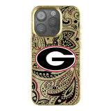 University of Georgia Bulldogs Paisley Bling Phone Case for Apple iPhone