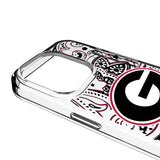 University of Georgia Bulldogs Paisley Clear Phone Case for Apple iPhone