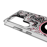 University of Georgia Bulldogs Paisley Clear Phone Case for Samsung Galaxy