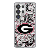 University of Georgia Bulldogs Paisley Clear Phone Case for Samsung Galaxy