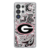 University of Georgia Bulldogs Paisley Clear Phone Case for Samsung Galaxy