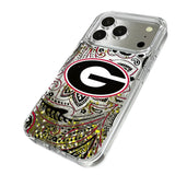 University of Georgia Bulldogs Paisley Glitter Phone Case for Apple iPhone