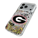University of Georgia Bulldogs Paisley Glitter Phone Case for Apple iPhone