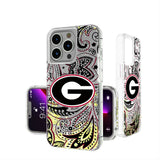 University of Georgia Bulldogs Paisley Glitter Phone Case for Apple iPhone