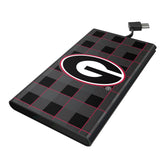 University of Georgia Bulldogs Plaid 5000mAh Flat Powerbank