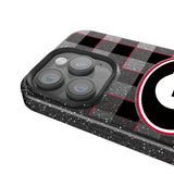 University of Georgia Bulldogs Plaid Black Bling Phone Case for Apple iPhone