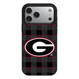 University of Georgia Bulldogs Plaid MagSafe Compatible Phone Case for Apple iPhone