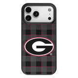 University of Georgia Bulldogs Plaid MagSafe Compatible Phone Case for Apple iPhone