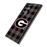 University of Georgia Bulldogs Plaid MagSafe Compatible Phone Case for Samsung Galaxy