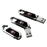 University of Georgia Bulldogs Solid USB 64GB Clip Style Flash Drive