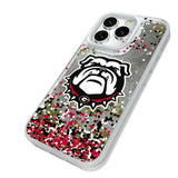 University of Georgia Bulldogs Uga Confetti Glitter Phone Case for Apple iPhone