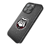 University of Georgia Bulldogs Uga Linen Black Bling Phone Case for Apple iPhone