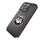 University of Georgia Bulldogs Uga Linen Black Bling Phone Case for Apple iPhone