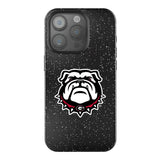 University of Georgia Bulldogs Uga Linen Black Bling Phone Case for Apple iPhone