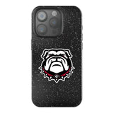 University of Georgia Bulldogs Uga Linen Black Bling Phone Case for Apple iPhone