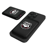University of Georgia Bulldogs Uga Linen Black Magnetic Credit Card Wallet