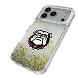 University of Georgia Bulldogs Uga Linen Glitter Phone Case for Apple iPhone