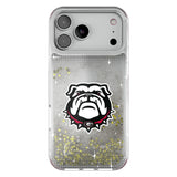 University of Georgia Bulldogs Uga Linen Glitter Phone Case for Apple iPhone