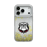University of Georgia Bulldogs Uga Linen Glitter Phone Case for Apple iPhone