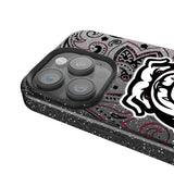 University of Georgia Bulldogs Uga Paisley Black Bling Phone Case for Apple iPhone