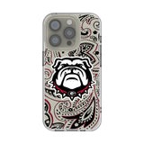 University of Georgia Bulldogs Uga Paisley Clear Phone Case for Apple iPhone