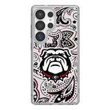 University of Georgia Bulldogs Uga Paisley Clear Phone Case for Samsung Galaxy
