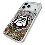 University of Georgia Bulldogs Uga Paisley Glitter Phone Case for Apple iPhone
