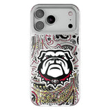 University of Georgia Bulldogs Uga Paisley Glitter Phone Case for Apple iPhone