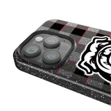 University of Georgia Bulldogs Uga Plaid Black Bling Phone Case for Apple iPhone