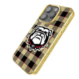 University of Georgia Bulldogs Uga Plaid Bling Phone Case for Apple iPhone