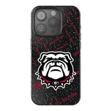 University of Georgia Bulldogs Uga Quadtile Black Bling Phone Case for Apple iPhone