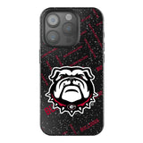 University of Georgia Bulldogs Uga Quadtile Black Bling Phone Case for Apple iPhone
