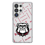 University of Georgia Bulldogs Uga Quadtile Clear Phone Case for Samsung Galaxy