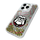 University of Georgia Bulldogs Uga Quadtile Glitter Phone Case for Apple iPhone