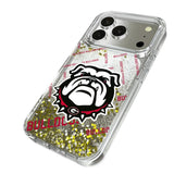 University of Georgia Bulldogs Uga Quadtile Glitter Phone Case for Apple iPhone