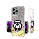 University of Georgia Bulldogs Uga Quadtile Glitter Phone Case for Apple iPhone