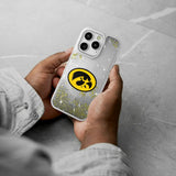 University of Iowa Hawkeyes Linen Glitter Phone Case for Apple iPhone