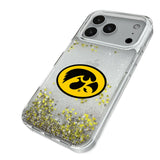 University of Iowa Hawkeyes Linen Glitter Phone Case for Apple iPhone