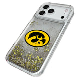 University of Iowa Hawkeyes Linen Glitter Phone Case for Apple iPhone