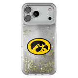 University of Iowa Hawkeyes Linen Glitter Phone Case for Apple iPhone