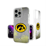 University of Iowa Hawkeyes Linen Glitter Phone Case for Apple iPhone