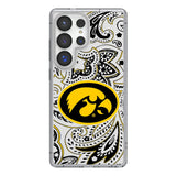 University of Iowa Hawkeyes Paisley Clear Phone Case for Samsung Galaxy