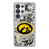 University of Iowa Hawkeyes Paisley Clear Phone Case for Samsung Galaxy