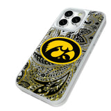 University of Iowa Hawkeyes Paisley Glitter Phone Case for Apple iPhone