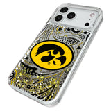 University of Iowa Hawkeyes Paisley Glitter Phone Case for Apple iPhone