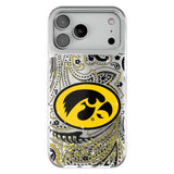 University of Iowa Hawkeyes Paisley Glitter Phone Case for Apple iPhone