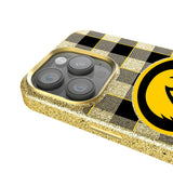 University of Iowa Hawkeyes Plaid Bling Phone Case for Apple iPhone